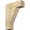 Ekena Millwork Traditional Block Rough Sawn Bracket, Douglas Fir, 4"W x 14"D x 18"H BKT04X14X18TRA05RDF - alternate 1